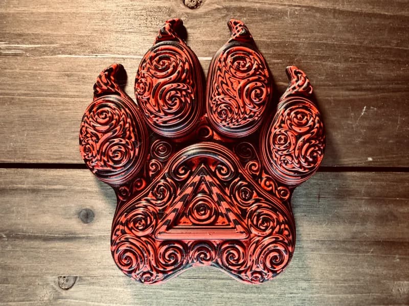 Sigil of the Black Wolf - ColorStacked Wolf Paw