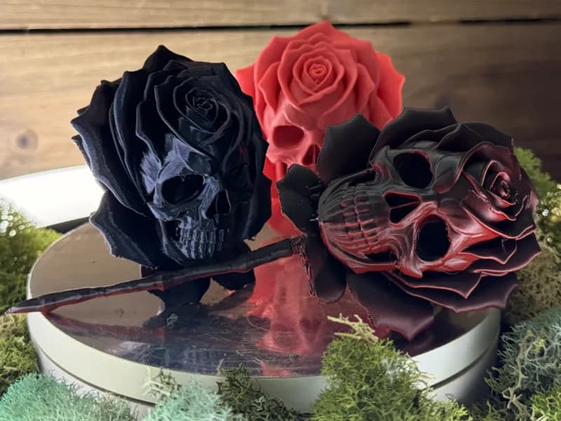 The Skullwood Forest Rose – Gothic Skull Flower