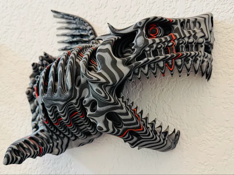 Skullwood Swamp Shark - Colorstacked wall hanger