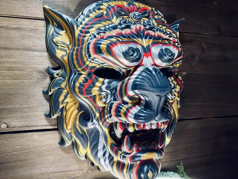 Lobo del Fuego Wolfman Mask sugar skull colorstack