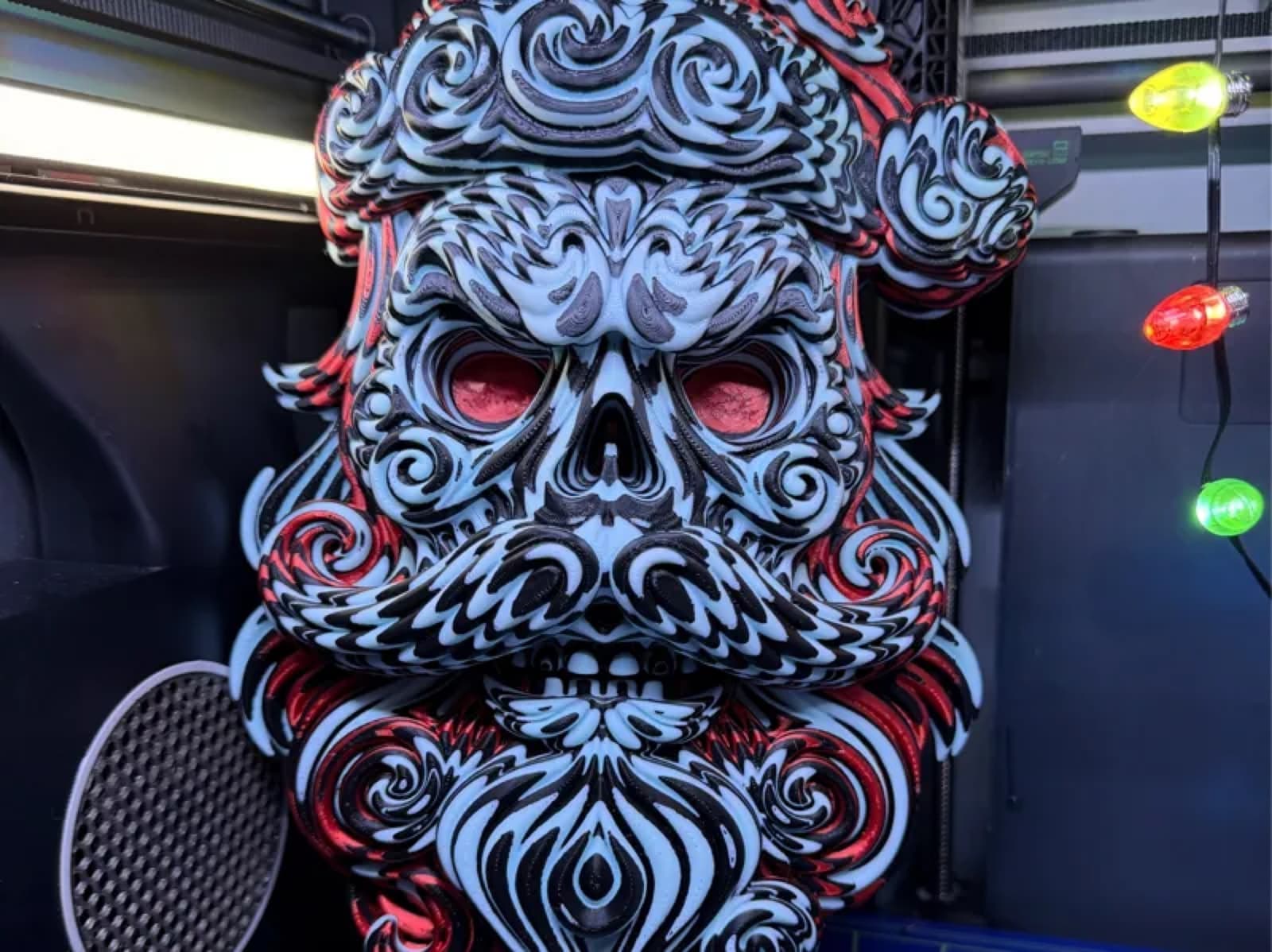 Psychedelic Santa - ColorStacked Kringle wallmount