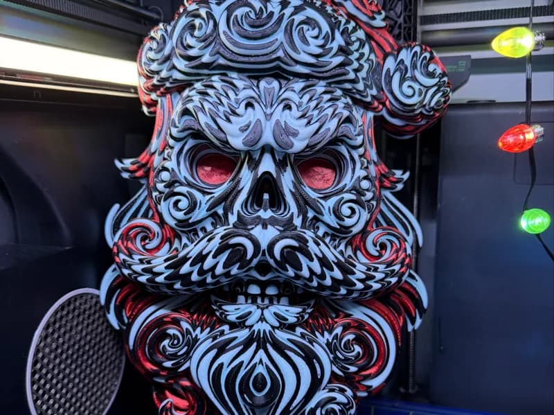 Psychedelic Santa - ColorStacked Kringle wallmount