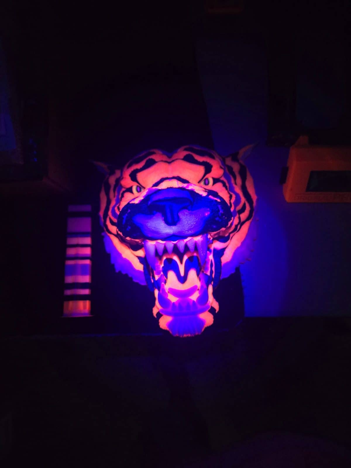 Skullwood Tiger Wall Trophy - colorstacked printed by Brad Bates